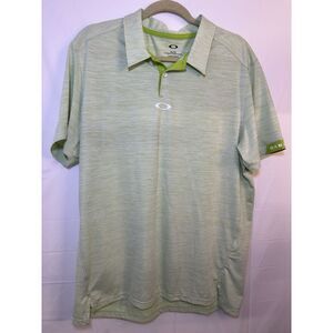 Oakley Gravity Pro Stripe Tailored Fit Golf‎ Polo Shirt - Size XL Light Green